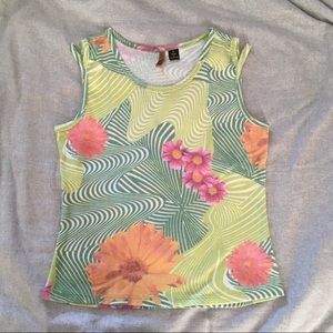 Vintage y2k early 2000s flower power top